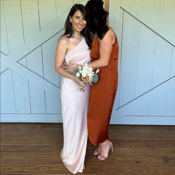 BHLDN Dylan Satin Charmeuse Maxi Dress in Oyster - Picture 2 of 5